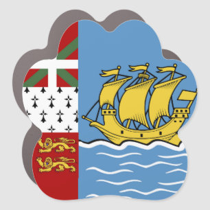 Saint Pierre and Miquelon flag Car Magnet