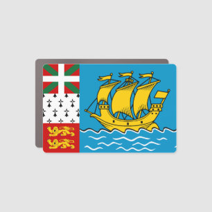 Saint Pierre and Miquelon Flag Car Magnet