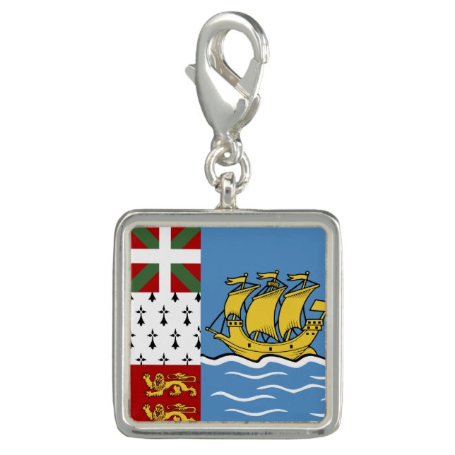 Saint Pierre and Miquelon flag Charm (Front)