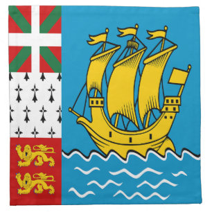 Saint Pierre and Miquelon Flag Cloth Napkin