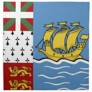 Saint Pierre and Miquelon flag Cloth Napkin