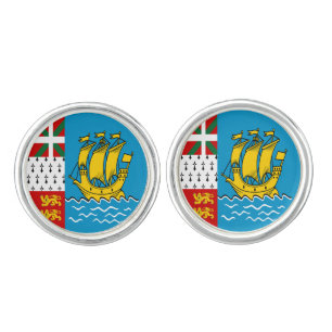 Saint Pierre and Miquelon Flag Cufflinks