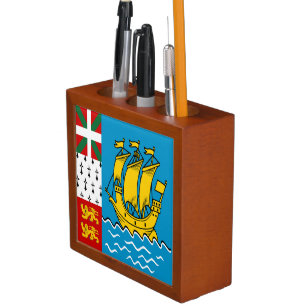 Saint Pierre and Miquelon Flag Desk Organizer