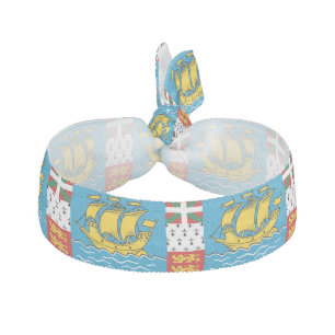 Saint Pierre and Miquelon Flag Elastic Hair Tie