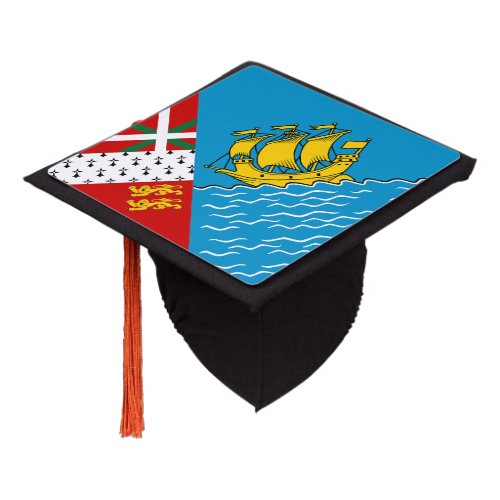 Saint Pierre and Miquelon Flag Graduation Cap Topp