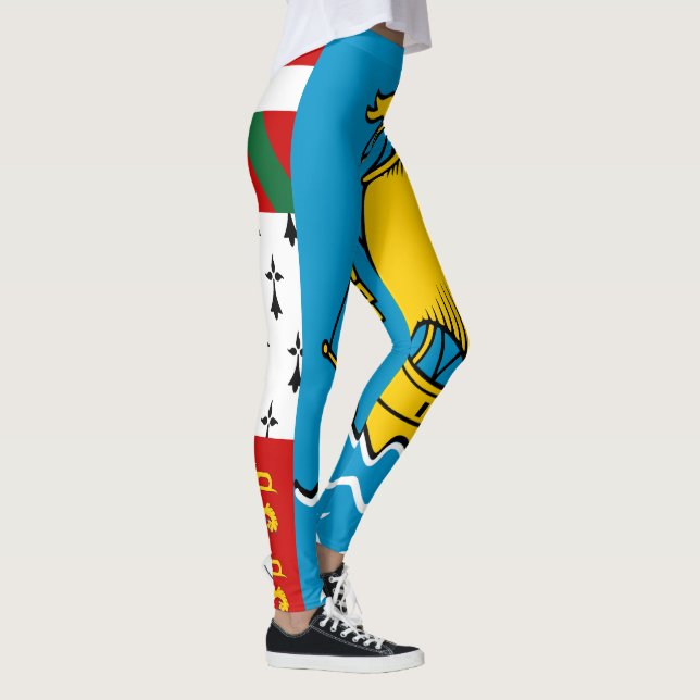 Saint Pierre and Miquelon Flag Leggings (Right)