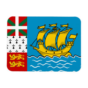 Saint Pierre and Miquelon Flag Magnet