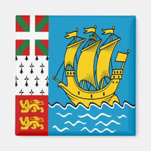 Saint Pierre and Miquelon Flag Magnet