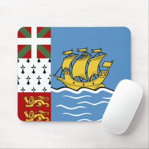 Saint Pierre and Miquelon flag Mouse Pad