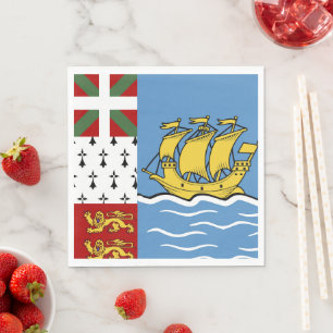 Saint Pierre and Miquelon flag Napkins