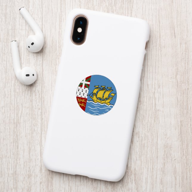 Saint Pierre and Miquelon flag Patch (On Phone Back)