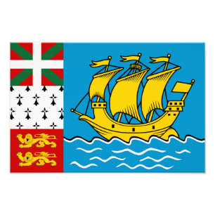 Saint Pierre and Miquelon Flag Photo Print