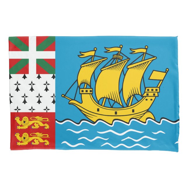 Saint Pierre and Miquelon Flag Pillow Case (Front)