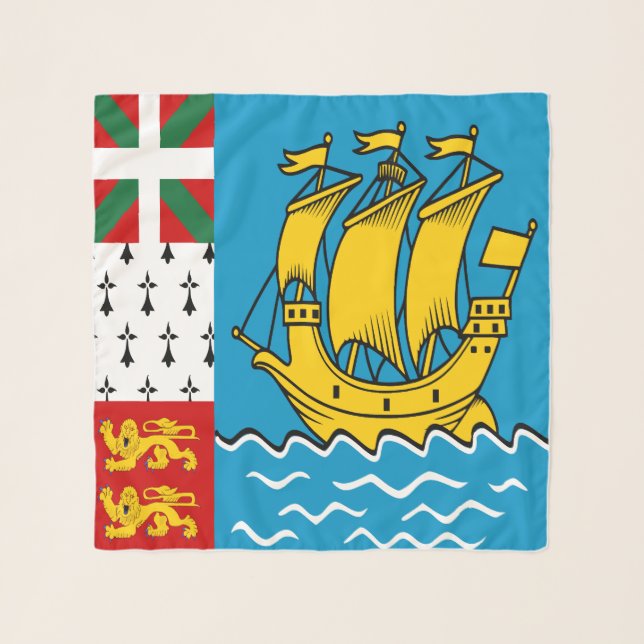Saint Pierre and Miquelon Flag Scarf (Front)