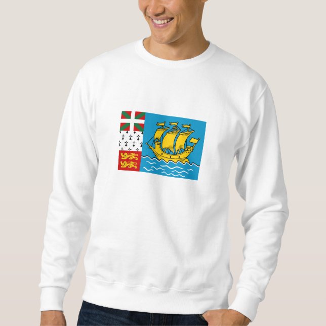 Saint Pierre and Miquelon Flag Sweatshirt (Front)