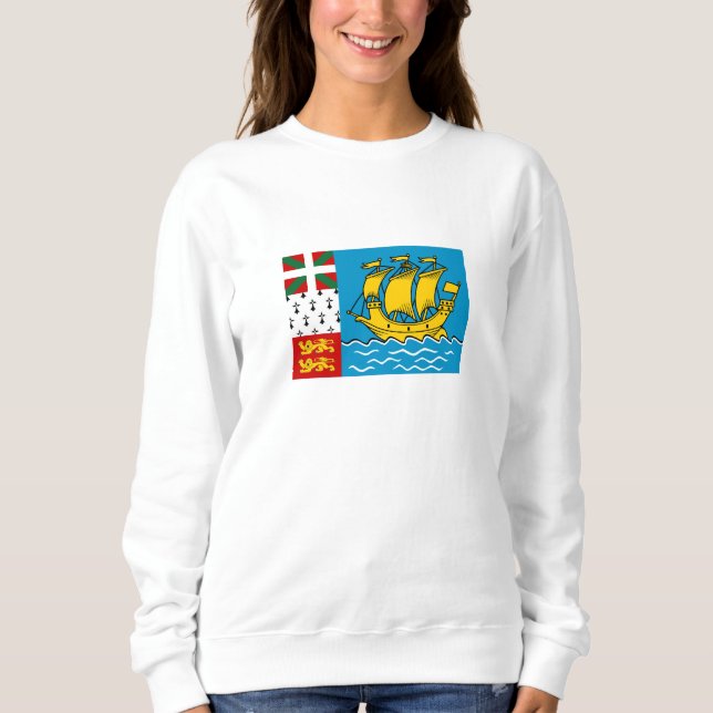 Saint Pierre and Miquelon Flag Sweatshirt (Front)