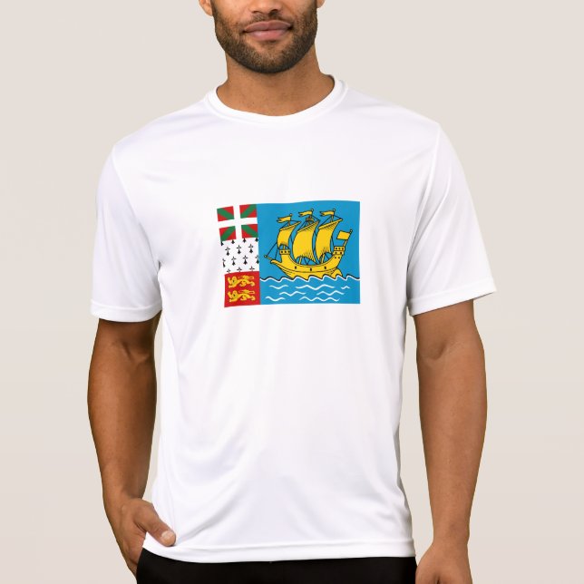 Saint Pierre and Miquelon Flag T-Shirt (Front)