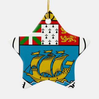 Saint Pierre and Miquelon (France) Coat of Arms Ceramic Ornament