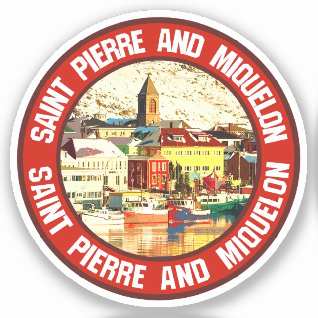 Saint Pierre and Miquelon                          Sticker (Front)