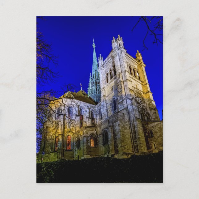Saint-Pierre cathedral in Geneva, Switzerland Postcard (Front)
