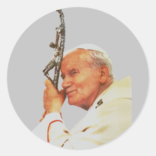 Saint Pope John Paul II Classic Round Sticker
