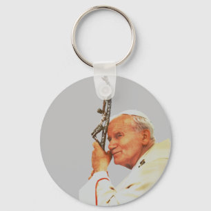 Saint Pope John Paul II Keychain