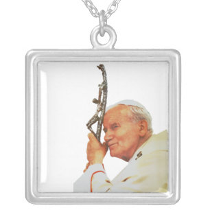 Saint Pope John Paul II  Silver Plated Necklace