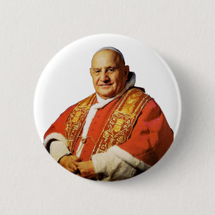 Saint Pope John XXIII head of the Catholic Church Button