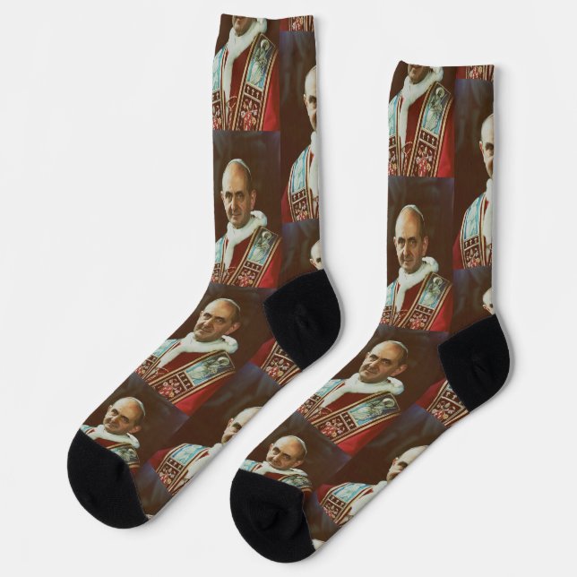 Saint Pope Paul VI Bishop of Rome Socks (Left)
