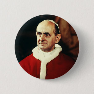 Saint Pope Paul VI head of the Catholic Church Button