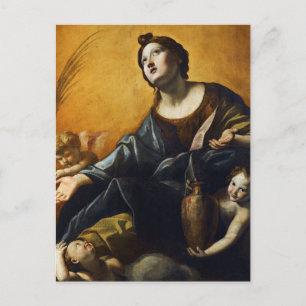 Saint Praxedis by Giovanni Lanfranco Postcard