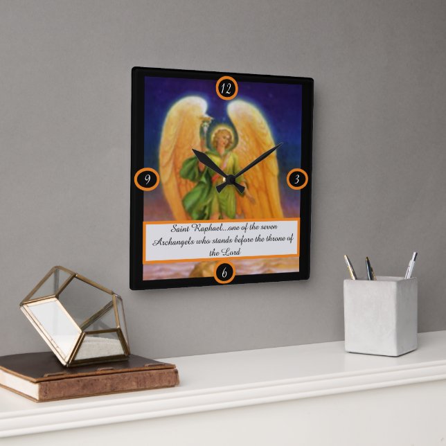 Saint Raphael Square Wall Clock (Office)
