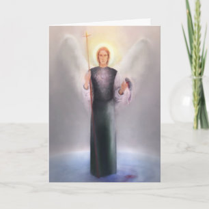 Saint Raphael with poem and Scripture Card