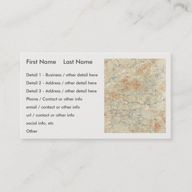 Saint Regis Canoe Area Details in the Adirondacks  Business Card (Front)