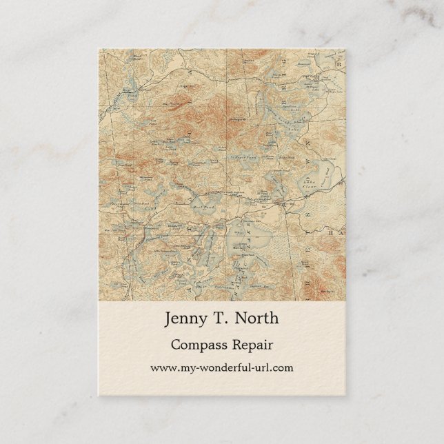 Saint Regis Canoe Area Details in the Adirondacks  Business Card (Front)