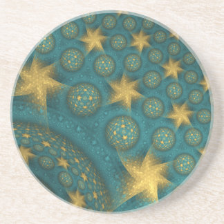 Saint-Remy Revisited Abstract Star Pattern Drink Coaster