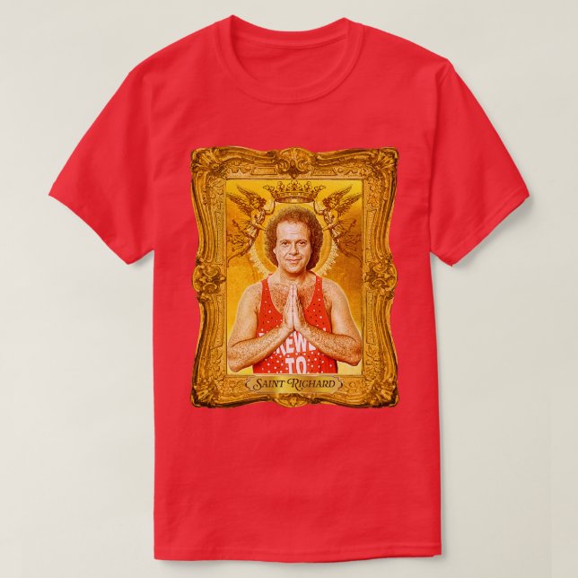 Saint Richard Simmons Retro Fitness Icon Design T-Shirt (Design Front)