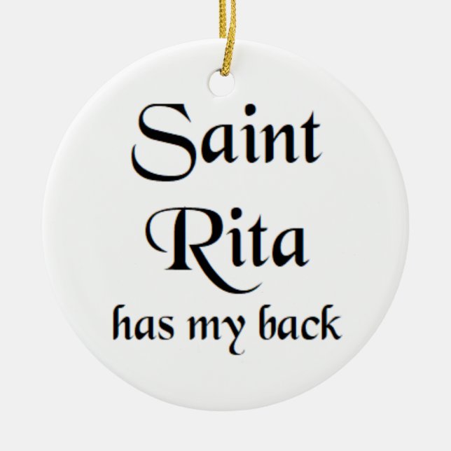 saint rita coffee mug ceramic ornament (Front)