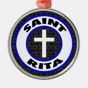 Saint Rita Metal Ornament