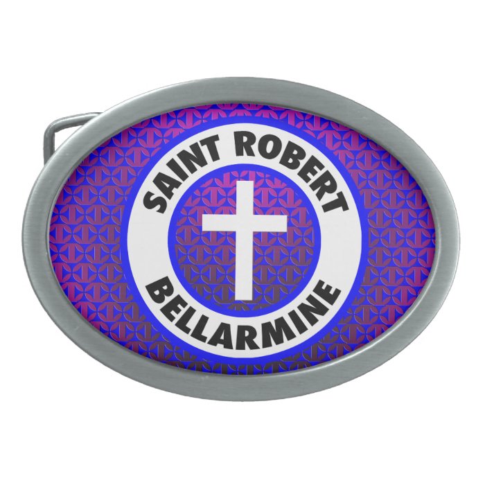 Saint Robert Ballarmine Oval Belt Buckles