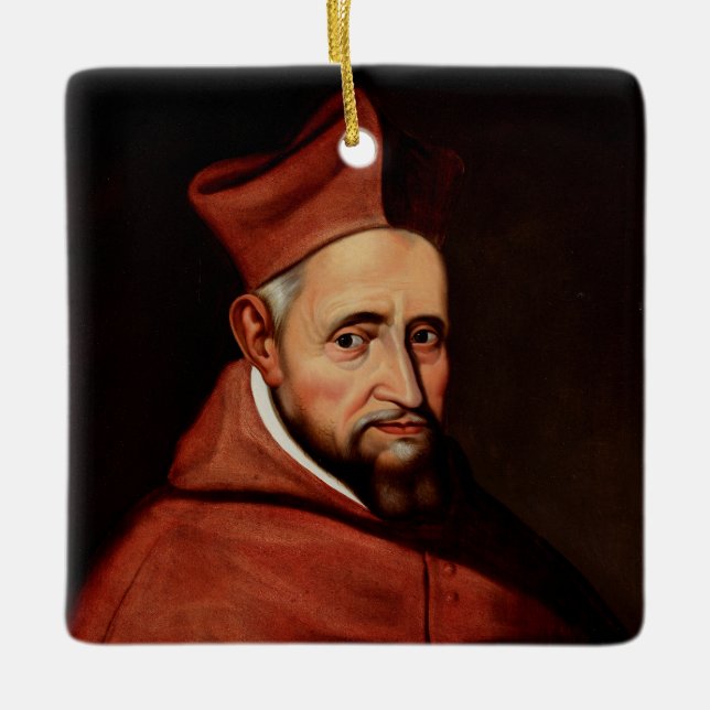Saint Robert Bellarmin Ceramic Ornament (Front)