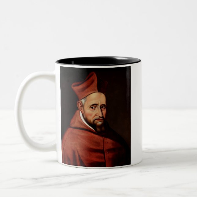 Saint Robert Bellarmin Two-Tone Coffee Mug (Left)