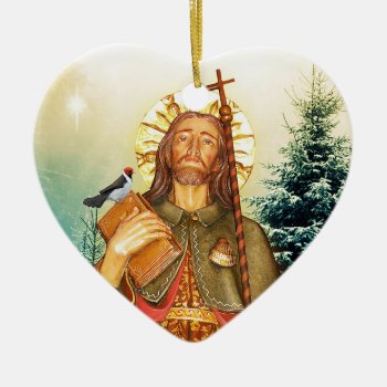 Saint Rocco Or Saint Roch Heart Ornament by xgdesignsnyc at Zazzle