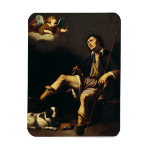 Saint Roch and the Angel Baroque Art Masterpiece Magnet