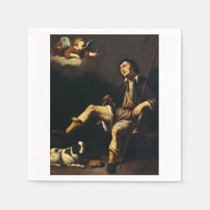 Saint Roch and the Angel Baroque Art Masterpiece Napkins