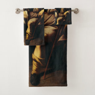 Saint Roch and the Angel by Guy François Bath Towel Set