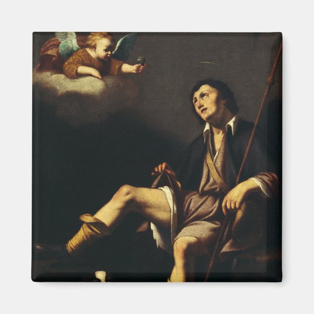 Saint Roch and the Angel by Guy François Magnet (Front)