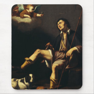 Saint Roch and the Angel by Guy François Mouse Pad