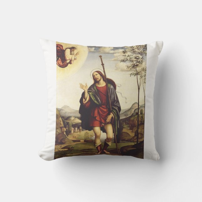 Saint Roch by Francesco Francia  Throw Pillow (Front)