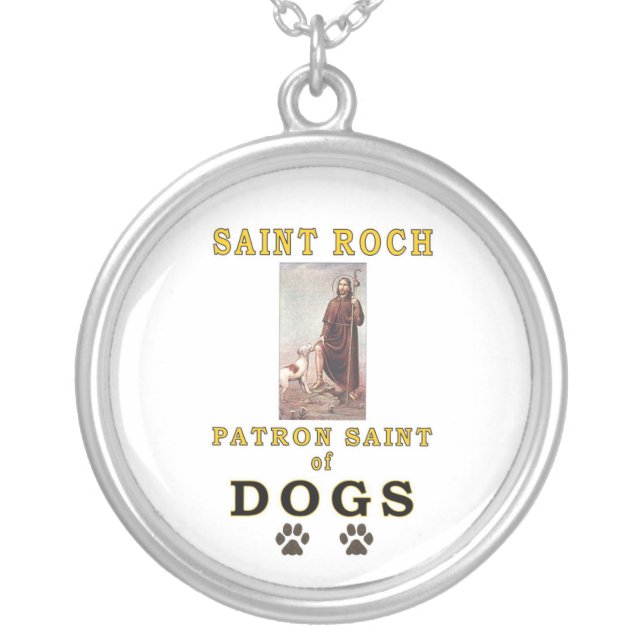 SAINT ROCH SILVER PLATED NECKLACE (Front)